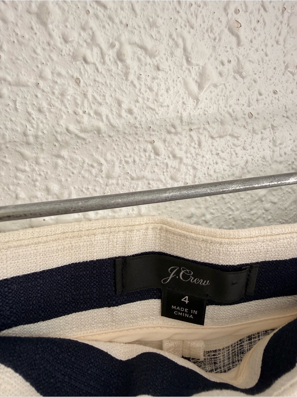 J Crew navy blue & white striped nautical sailor shorts 4 - Picture 4 of 5